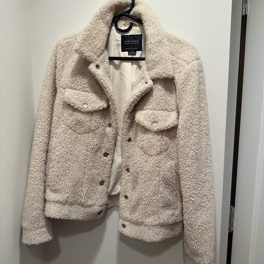 Sanctuary Shesrling off white jacket